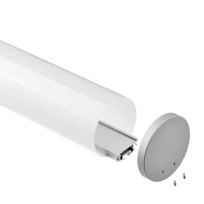 O perfil suspendido de alumínio do diodo emissor de luz de 180 graus anodizou a forma redonda de pintura
