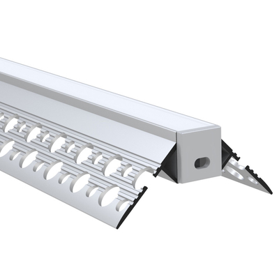 Gesso de cor prata em perfil de LED, perfis de extrusão de LED de alumínio para guarda-roupa