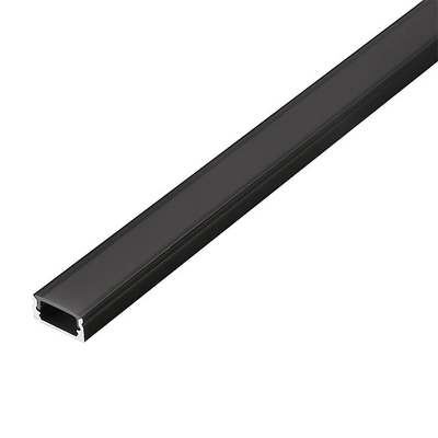 Perfil preto fino da tira do diodo emissor de luz, canal de alumínio do diodo emissor de luz do cinema com OEM da tampa
