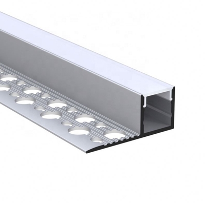 Canal de perfil de LED de alumínio embutido fino sem guarnição de gesso cartonado para teto