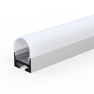 Perfil LED montado em superfície industrial anodizado preto para cinema de guarda-roupa