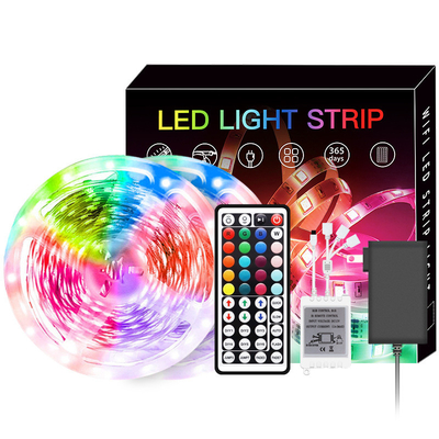 Luzes de tira LED inteligentes coloridas RGB 12V 44 teclas de controle remoto infravermelho OEM