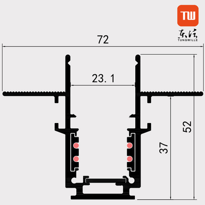 Trilho linear ajustável da luz da trilha do diodo emissor de luz magnético para o ODM do OEM do quarto da cozinha