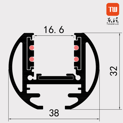trilha de iluminação magnética de 48V Trimless para o quarto do hotel da cozinha