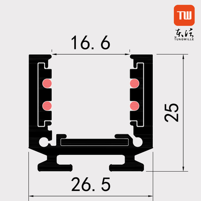 Trilho Embutido magnético da luz da trilha em volta de 48V 16mm para a luz linear