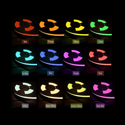 O diodo emissor de luz Flex Light de néon de RGBW 12V, néon do silicone do diodo emissor de luz descasca 7mm x 14mm para o casamento