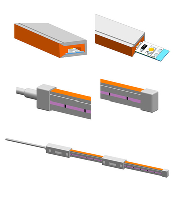 Material impermeável de néon do PWB do silicone do diodo emissor de luz Flex Light IP67 do OEM RGB