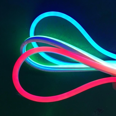 corda clara de néon DC12V RGB IP67 impermeável do diodo emissor de luz do silicone de 6mm 8mm