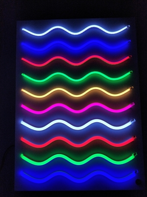 corda clara de néon DC12V RGB IP67 impermeável do diodo emissor de luz do silicone de 6mm 8mm