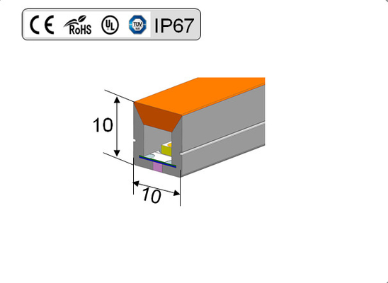 Cor de néon impermeável do RGB da luz de tira do diodo emissor de luz de IP65 SMD que muda 24V 12V