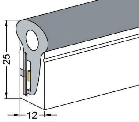 Tubo de silicone de borracha flexível para tiras de LED montadas na parede para iluminação doméstica