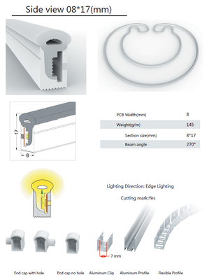 Da tira flexível do diodo emissor de luz do RGB tubo impermeável IP65 IP67 do silicone das luzes de néon