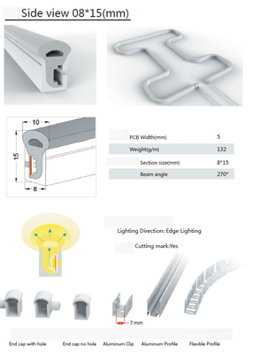 Tubo multicolorido 24V 12V 20×20mm do silicone do diodo emissor de luz para a luz de néon
