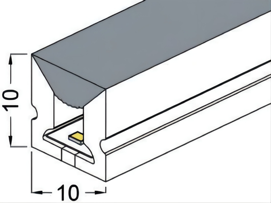 tubo IP68 impermeável do silicone do diodo emissor de luz de 10×10mm para a iluminação de tira conduzida