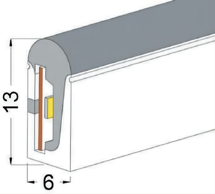 tubo do silicone do diodo emissor de luz de 6×13mm dobrável para a decoração exterior interna