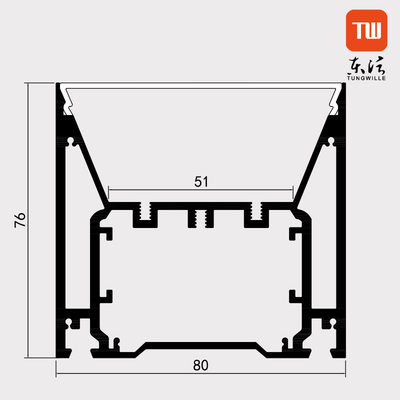 Perfil de alumínio branco de prata 80mm x 76mm das luzes de tira do diodo emissor de luz para o vestuário