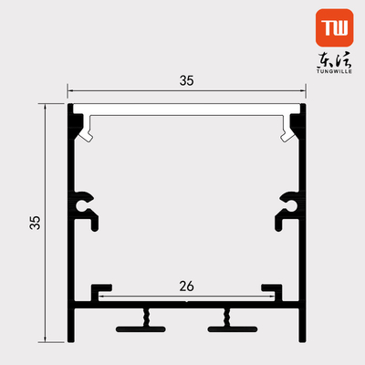 Perfil de alumínio do OEM 35mm para a luz do diodo emissor de luz com dobra do serviço de Desenrolamento