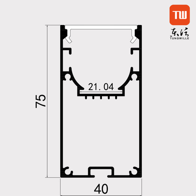 Perfil de alumínio suspendido 40×75mm da luz de tira do diodo emissor de luz para a sala de visitas