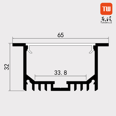 Perfil suspendido flexível do diodo emissor de luz, cor de prata de alumínio da luz de tira do diodo emissor de luz do perfil do OEM