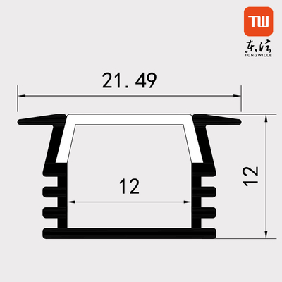 iluminação de tira Embutido 16x12mm do diodo emissor de luz para o material do alumínio da placa de gesso