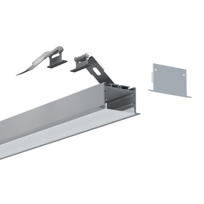 canal do Drywall do diodo emissor de luz de 50x35mm, perfil de alumínio de prata para o diodo emissor de luz que ilumina a tira