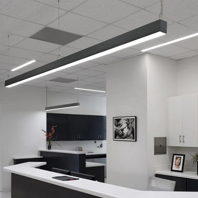 Iluminação Suspensa Linear Moderna LED Ip44 para Armazém de Escritório