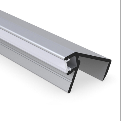 Perfil de LED de canto de drywall, canal de tira de LED de 45 graus cor preta prata