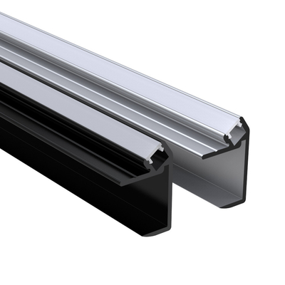 Perfil de LED de canto de drywall, canal de tira de LED de 45 graus cor preta prata