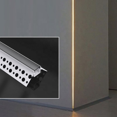 Perfil de LED de gesso cartonado sem guarnição para tira de LED Material de liga de alumínio