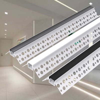 Perfil de LED de gesso cartonado sem guarnição para tira de LED Material de liga de alumínio