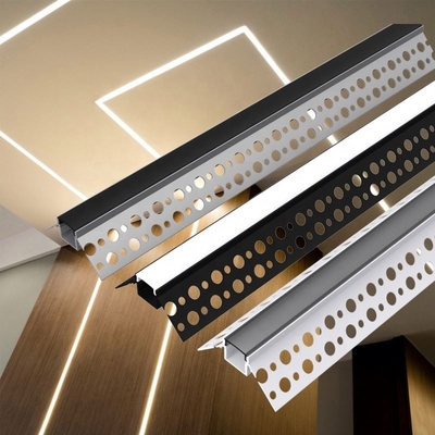 Perfil de LED de gesso cartonado sem guarnição para tira de LED Material de liga de alumínio