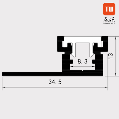 do perfil de alumínio do diodo emissor de luz da placa de gesso de 35mm cor de prata com difusor