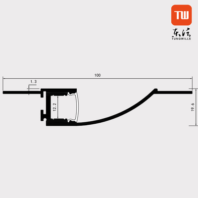 Perfil de LED de placa de gesso em forma de U 6063 Material de liga de alumínio