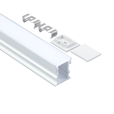 Perfil de led de alumínio montado em superfície fosca difusor de PC para luzes de tira de led