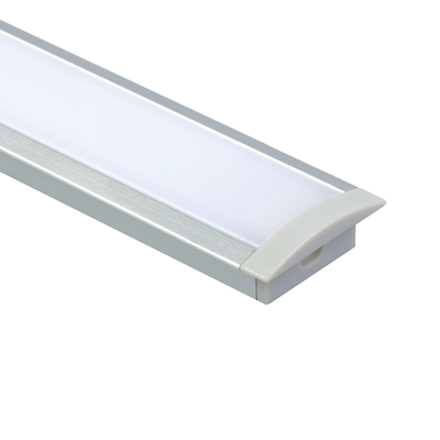 Perfil de alumínio anodizado leitoso em forma de U para luz de cozinha embutida