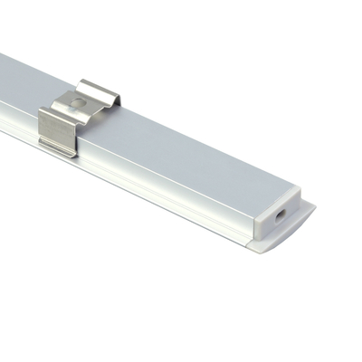 Perfil de alumínio anodizado leitoso em forma de U para luz de cozinha embutida