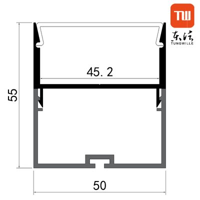 Luminárias decorativas de teto de perfil de alumínio suspenso de 40 mm
