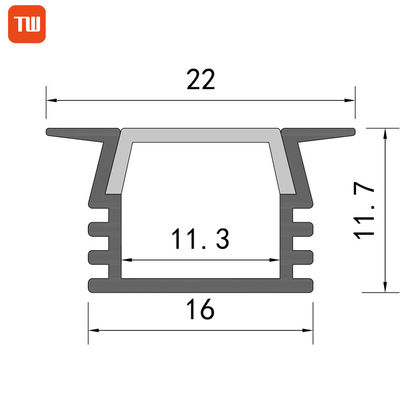 Gesso embutido na parede para cozinha em perfil de alumínio led decorativo