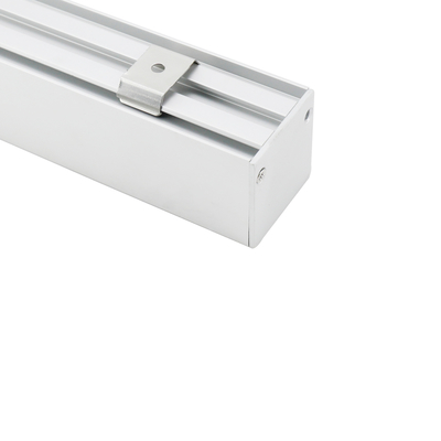 Tira de luz retangular em forma de U iluminação de escritório perfil de led suspenso de alumínio