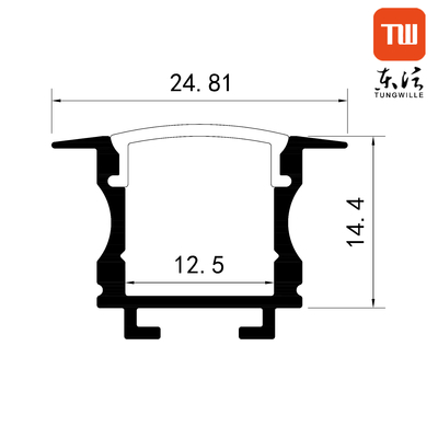 O armário decorativo conduziu o perfil conduzido de alumínio claro linear Recessed
