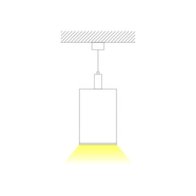 Perfil linear suspendido do diodo emissor de luz do dispositivo elétrico de iluminação do pendente para a luz do escritório