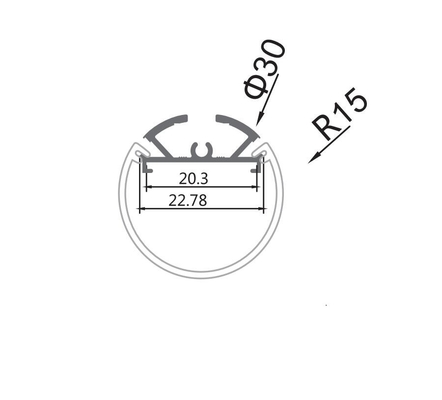 A forma redonda suspendeu o perfil de alumínio conduzido para o teto 30mm Dia Pendant Lighting