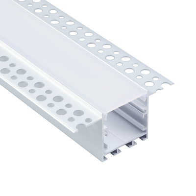 do canal de alumínio do perfil de 74mm a tampa leitosa conduzida Recessed larga do PC conduziu a luz linear