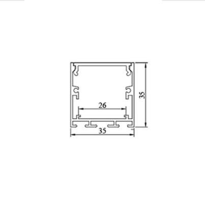 O perfil de iluminação linear interno da forma de U, suspendeu o perfil do diodo emissor de luz para a tira do diodo emissor de luz de 26mm