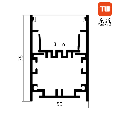 o escritório de 50x75mm conduziu luz linear o perfil conduzido suspendido para a luz do pendente