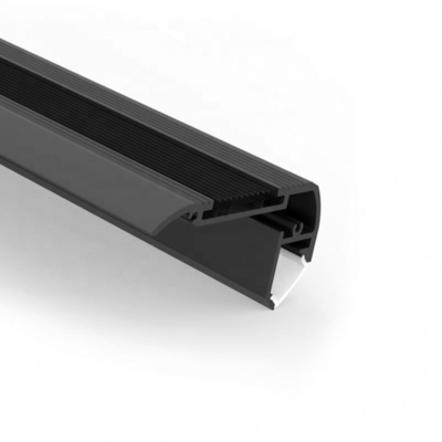1m 2m Placa de gesso perfil LED Cor preta Liga de alumínio 6063 T5 Material