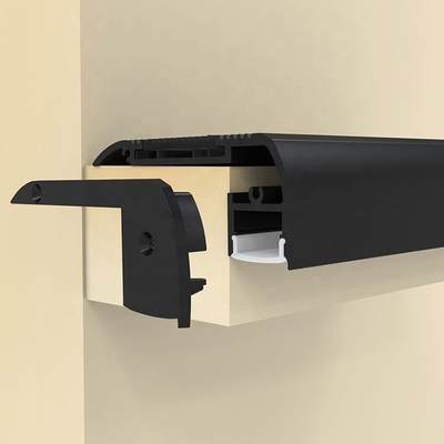 1m 2m Placa de gesso perfil LED Cor preta Liga de alumínio 6063 T5 Material