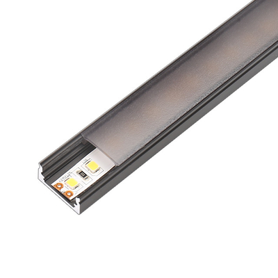 U dá forma ao material montado de superfície preto da liga de alumínio do perfil do diodo emissor de luz para a tira do diodo emissor de luz