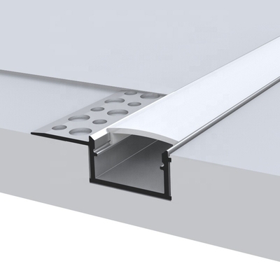 Tira clara cor de prata Embutido de Trimless do Drywall do canal do diodo emissor de luz