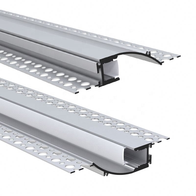 Perfil de LED de placa de gesso em forma de U 6063 Material de liga de alumínio
